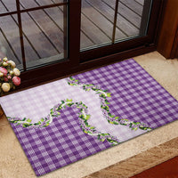 Violet Hawaii Palaka Rubber Doormat Maile Pikake Honohono Orchid Lei LT05 - Polynesian Pride