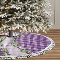 Violet Hawaii Palaka Tree Skirt Maile Pikake Honohono Orchid Lei LT05 - Polynesian Pride