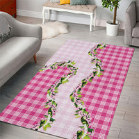 Pink Hawaii Palaka Area Rug Maile Pikake Honohono Orchid Lei LT05 - Polynesian Pride