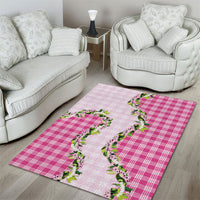 Pink Hawaii Palaka Area Rug Maile Pikake Honohono Orchid Lei LT05 - Polynesian Pride