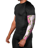 Pink Hawaii Palaka Arm Sleeves Maile Pikake Honohono Orchid Lei LT05 - Polynesian Pride