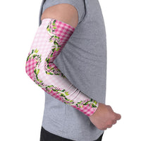 Pink Hawaii Palaka Arm Sleeves Maile Pikake Honohono Orchid Lei LT05 - Polynesian Pride