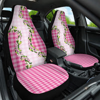 Pink Hawaii Palaka Car Seat Cover Maile Pikake Honohono Orchid Lei LT05 One Size Pink - Polynesian Pride