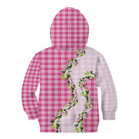 Pink Hawaii Palaka Kid Hoodie Maile Pikake Honohono Orchid Lei LT05 - Polynesian Pride