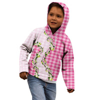 Pink Hawaii Palaka Kid Hoodie Maile Pikake Honohono Orchid Lei LT05 - Polynesian Pride