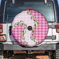 Pink Hawaii Palaka Spare Tire Cover Maile Pikake Honohono Orchid Lei LT05 Pink - Polynesian Pride