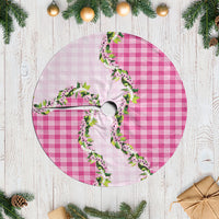Pink Hawaii Palaka Tree Skirt Maile Pikake Honohono Orchid Lei LT05 Casual Pink - Polynesian Pride