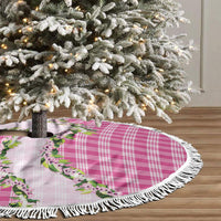 Pink Hawaii Palaka Tree Skirt Maile Pikake Honohono Orchid Lei LT05 - Polynesian Pride