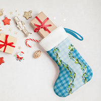 Blue Hawaii Palaka Christmas Stocking Maile Pikake Honohono Orchid Lei LT05 - Polynesian Pride