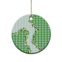Green Hawaii Palaka Ceramic Ornament Maile Pikake Honohono Orchid Lei LT05 - Polynesian Pride