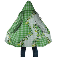 Green Hawaii Palaka Cloak Maile Pikake Honohono Orchid Lei LT05 Unisex Green - Polynesian Pride