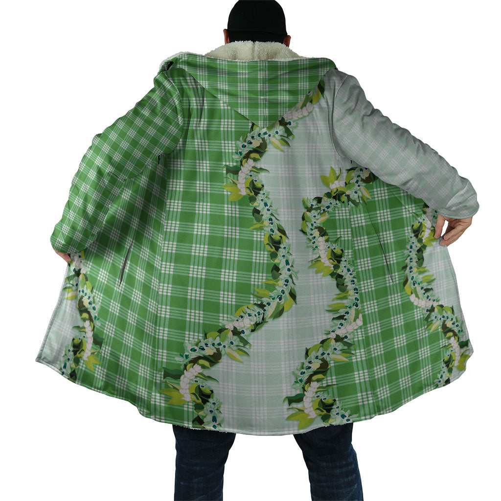 Green Hawaii Palaka Cloak Maile Pikake Honohono Orchid Lei LT05 - Polynesian Pride