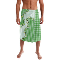 Green Hawaii Palaka Lavalava Maile Pikake Honohono Orchid Lei LT05 Green - Polynesian Pride