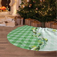 Green Hawaii Palaka Tree Skirt Maile Pikake Honohono Orchid Lei LT05 - Polynesian Pride