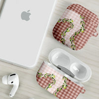 Mocha Hawaii Palaka AirPods Case Maile Pikake Honohono Orchid Lei