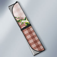 Mocha Hawaii Palaka Auto Sun Shade Maile Pikake Honohono Orchid Lei LT05 - Polynesian Pride