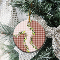 Mocha Hawaii Palaka Ceramic Ornament Maile Pikake Honohono Orchid Lei LT05 - Polynesian Pride