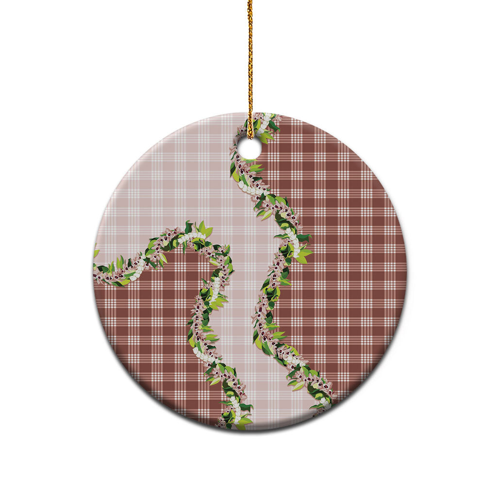 Mocha Hawaii Palaka Ceramic Ornament Maile Pikake Honohono Orchid Lei LT05 - Polynesian Pride