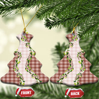 Mocha Hawaii Palaka Ceramic Ornament Maile Pikake Honohono Orchid Lei LT05 Christmas Tree Mocha - Polynesian Pride