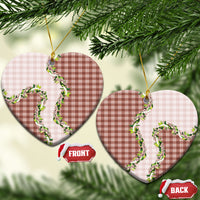 Mocha Hawaii Palaka Ceramic Ornament Maile Pikake Honohono Orchid Lei LT05 Heart Mocha - Polynesian Pride