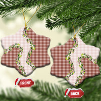 Mocha Hawaii Palaka Ceramic Ornament Maile Pikake Honohono Orchid Lei LT05 Snow Flake Mocha - Polynesian Pride