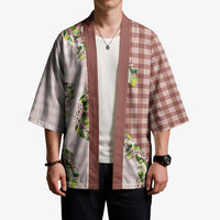Mocha Hawaii Palaka Kimono Maile Pikake Honohono Orchid Lei