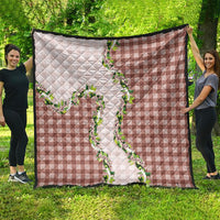 Mocha Hawaii Palaka Quilt Maile Pikake Honohono Orchid Lei