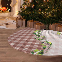 Mocha Hawaii Palaka Tree Skirt Maile Pikake Honohono Orchid Lei LT05 - Polynesian Pride