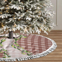 Mocha Hawaii Palaka Tree Skirt Maile Pikake Honohono Orchid Lei LT05 - Polynesian Pride