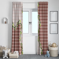 Mocha Hawaii Palaka Window Curtain Maile Pikake Honohono Orchid Lei LT05 - Polynesian Pride