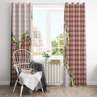Mocha Hawaii Palaka Window Curtain Maile Pikake Honohono Orchid Lei LT05 - Polynesian Pride