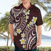 Plumeria With Oxblood Polynesian Tattoo Pattern Hawaiian Shirt LT05 - Polynesian Pride