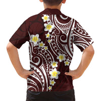 Plumeria With Oxblood Polynesian Tattoo Pattern Hawaiian Shirt LT05 - Polynesian Pride