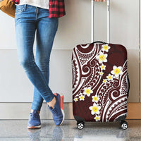 Plumeria With Oxblood Polynesian Tattoo Pattern Luggage Cover LT05 - Polynesian Pride