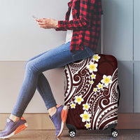Plumeria With Oxblood Polynesian Tattoo Pattern Luggage Cover LT05 - Polynesian Pride