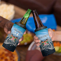 Personalised Happy 54th Fiji Day 4 in 1 Can Cooler Tumbler Forever Fiji With Tapa Tribal Pattern LT05 - Polynesian Pride