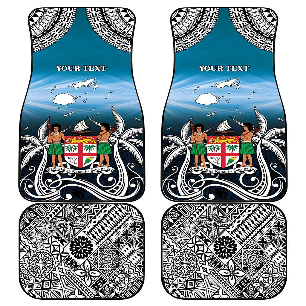 Happy 54th Fiji Day Car Mats Forever Fiji With Tapa Tribal Pattern LT05 - Polynesian Pride