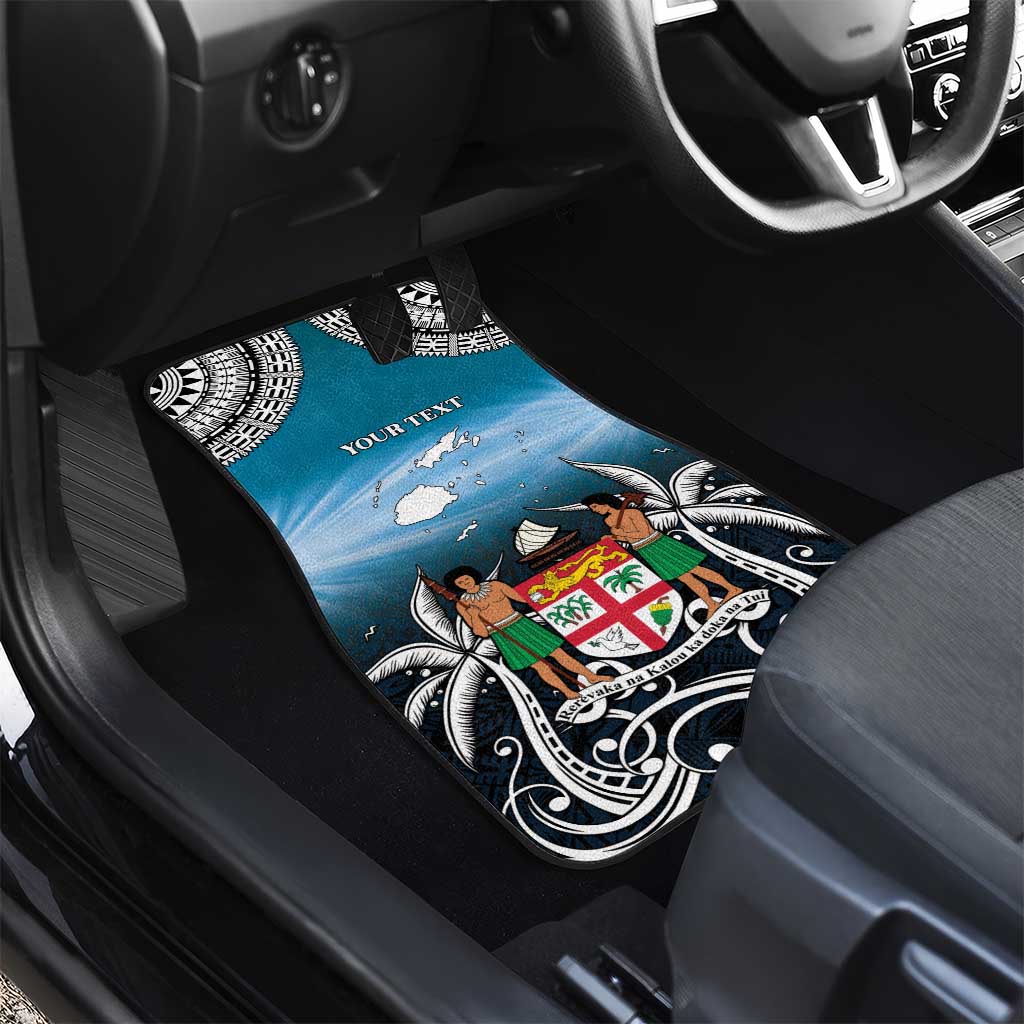 Happy 54th Fiji Day Car Mats Forever Fiji With Tapa Tribal Pattern LT05 - Polynesian Pride
