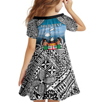 Personalised Happy 54th Fiji Day Family Matching Puletasi and Hawaiian Shirt Forever Fiji With Tapa Tribal Pattern LT05 - Polynesian Pride