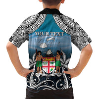 Personalised Happy 54th Fiji Day Family Matching Summer Maxi Dress and Hawaiian Shirt Forever Fiji With Tapa Tribal Pattern LT05 - Polynesian Pride