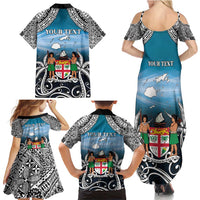 Personalised Happy 54th Fiji Day Family Matching Summer Maxi Dress and Hawaiian Shirt Forever Fiji With Tapa Tribal Pattern LT05 - Polynesian Pride