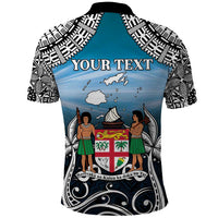 Personalised Happy 54th Fiji Day Polo Shirt Forever Fiji With Tapa Tribal Pattern LT05 - Polynesian Pride