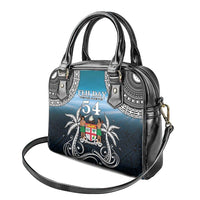 Happy 54th Fiji Day Shoulder Handbag Forever Fiji With Tapa Tribal Pattern LT05 - Polynesian Pride