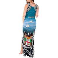Personalised Happy 54th Fiji Day Tank Maxi Dress Forever Fiji With Tapa Tribal Pattern LT05 - Polynesian Pride