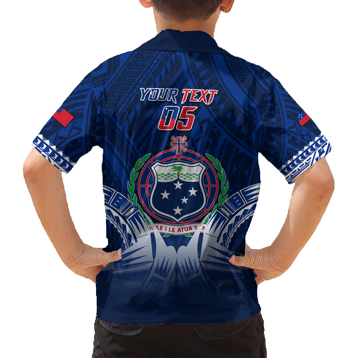Custom Samoa Rugby Family Matching Tank Maxi Dress and Hawaiian Shirt World Cup 2023 Coat Of Arms With Polynesian Pattern LT05 - Polynesian Pride