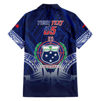 Custom Samoa Rugby Kid Hawaiian Shirt World Cup 2023 Coat Of Arms With Polynesian Pattern LT05 - Polynesian Pride