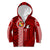 Tonga Rugby Kid Hoodie World Cup 2023 Coat Of Arms Ngatu Pattern LT05 Zip Hoodie Red - Polynesian Pride