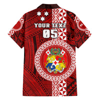 Custom Tonga Rugby Kid Hawaiian Shirt World Cup 2023 Coat Of Arms Ngatu Pattern LT05 - Polynesian Pride