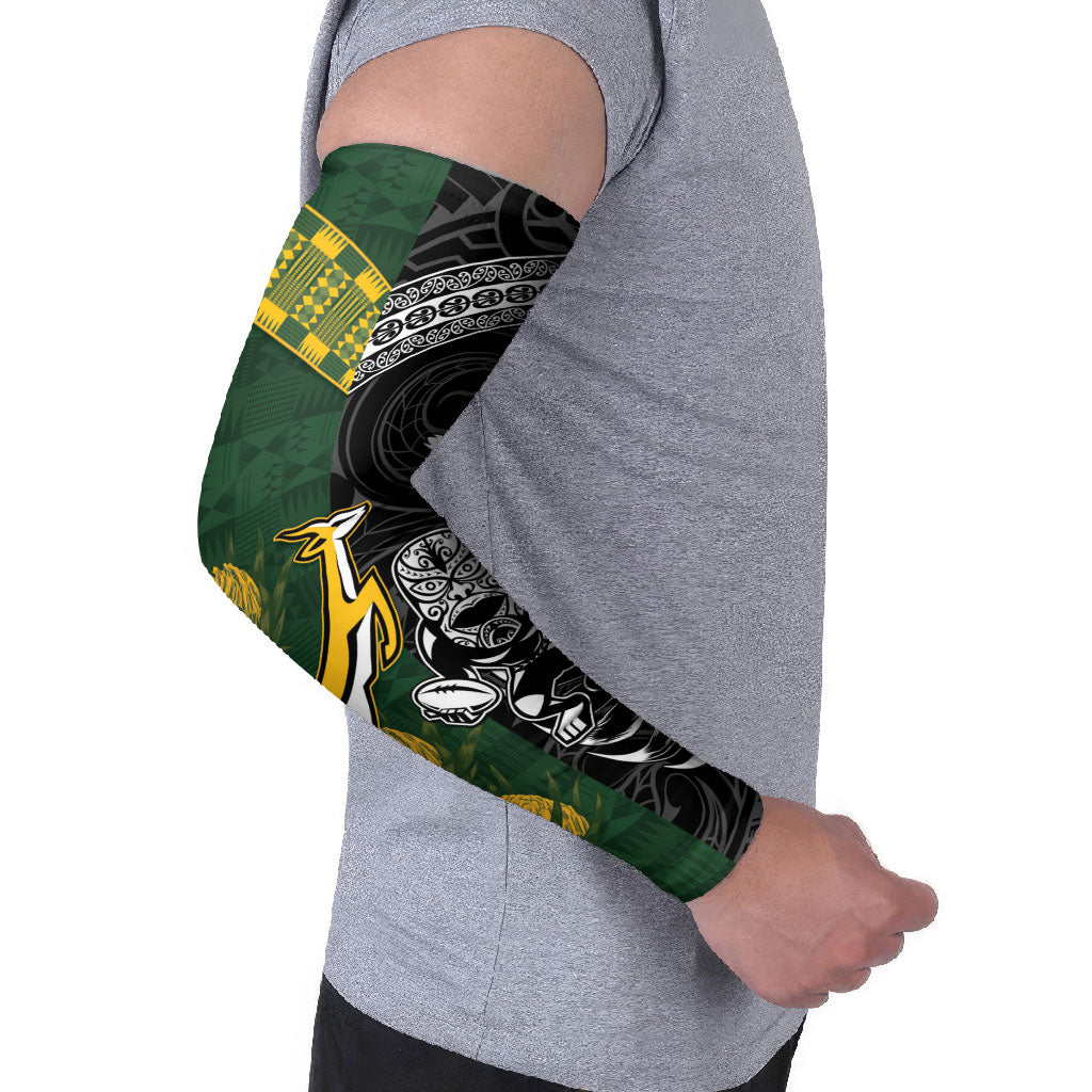 Rugby New Zealand South Africa Arm Sleeves Maori Tiki Springboks Together