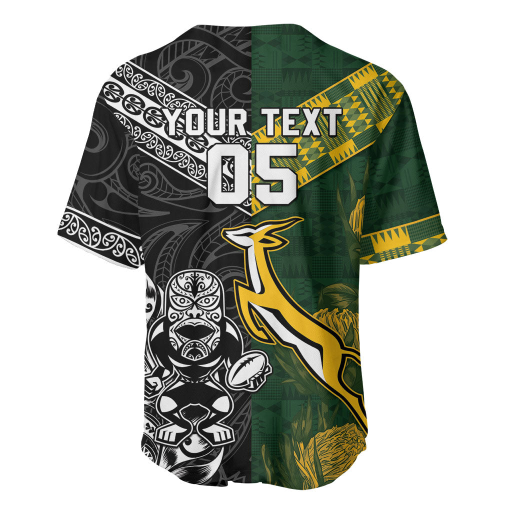 Rugby New Zealand South Africa Baseball Jersey Maori Tiki Springboks Together